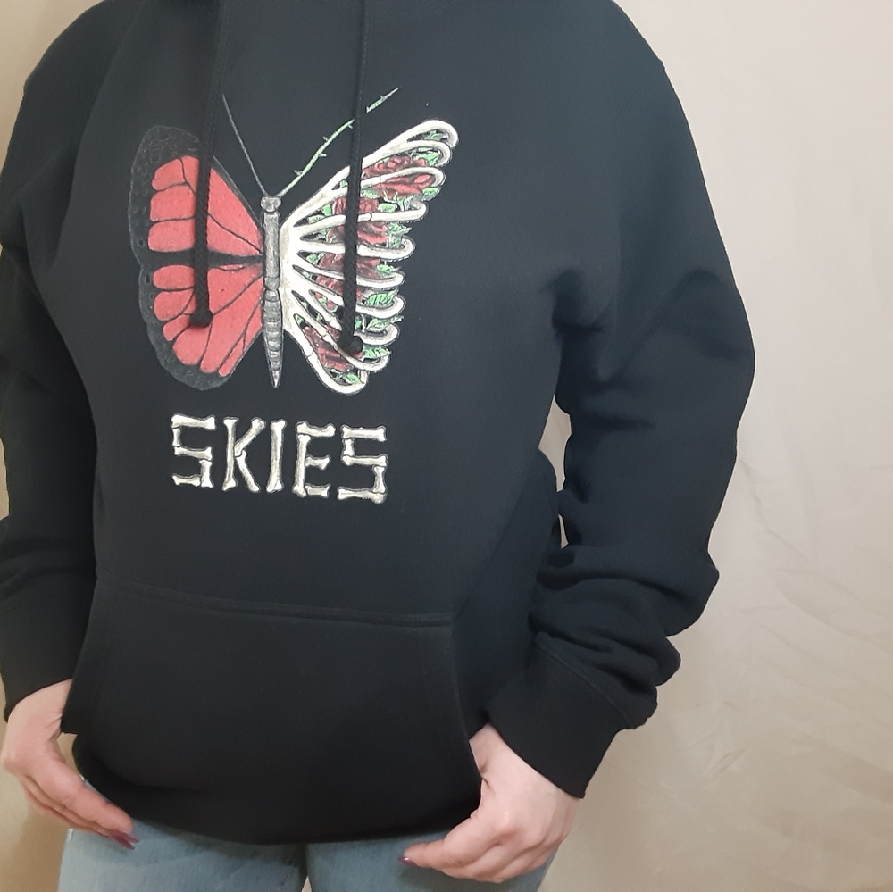 Lil Skies butterfly ribs hoodie